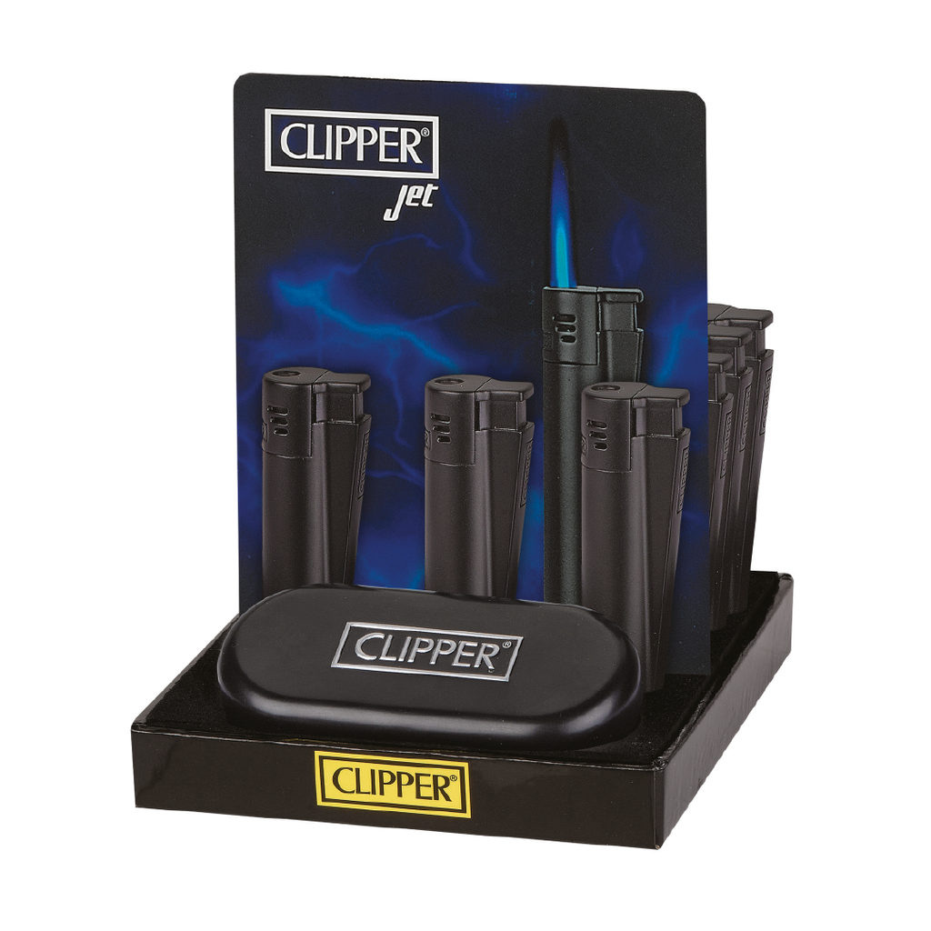 Encendedor CLIPPER Catalítico Plástico Jet Black - Display 48x