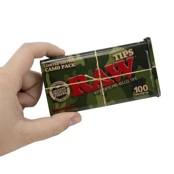Filtros Raw Pre-Rolled en Lata Camuflaje - 1 Un.