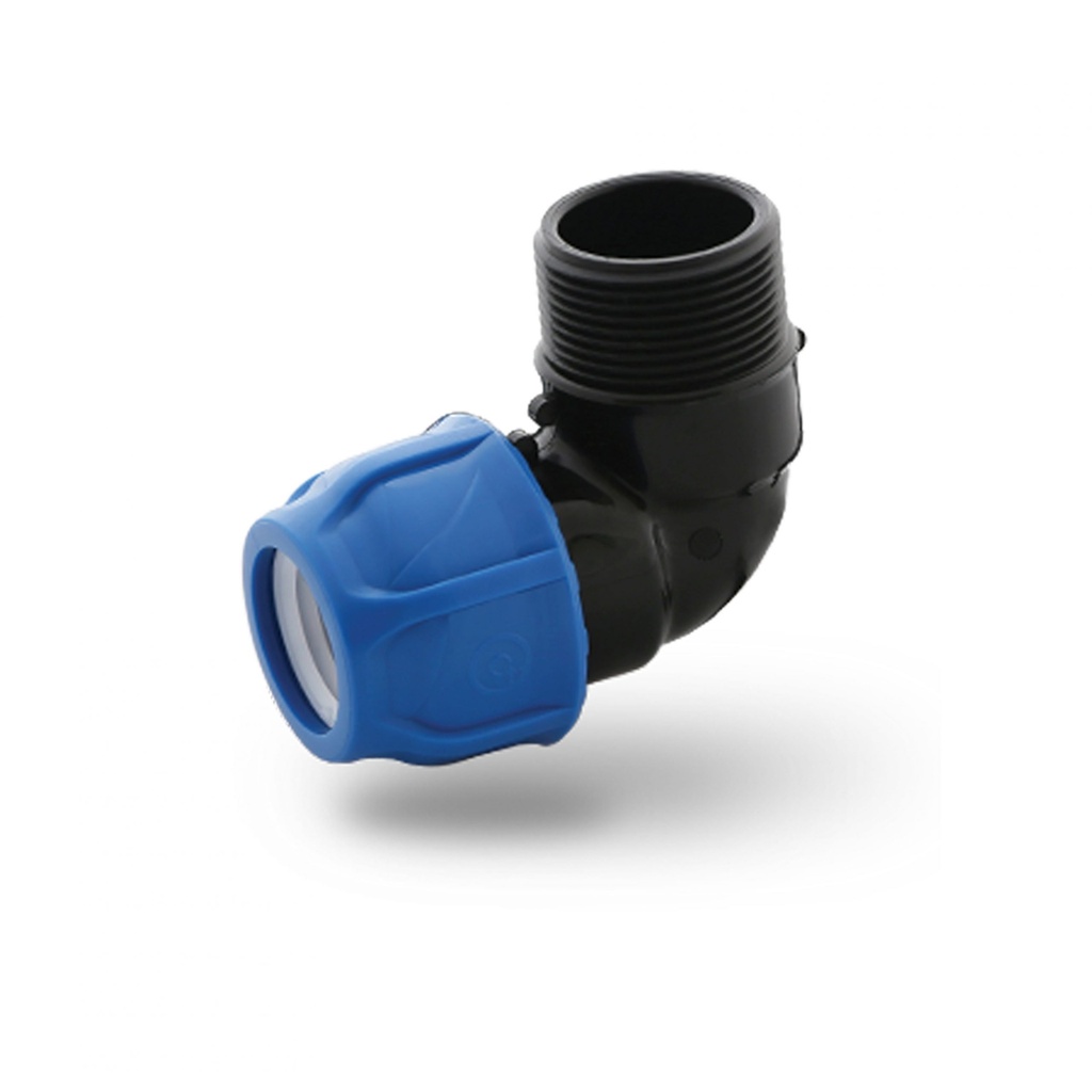 Acquedotto Codo 90º PN16 - 20 mm con Rosca Macho 3/4"