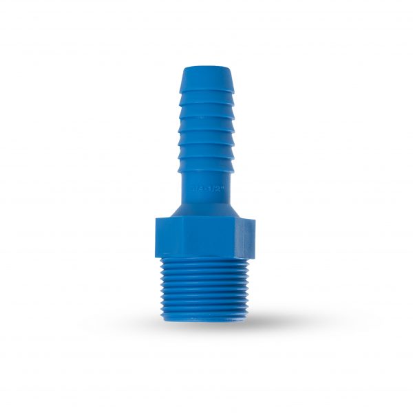 [BR80-B] Rebose Estriado Azul - 1/2" x Rosca Macho 3/4"