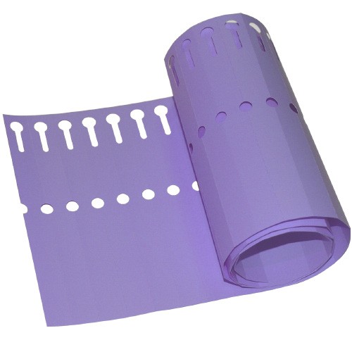 [ETA10] Etiqueta Morada Doblar 1,3 x 12 cm - Pack 100 Uds