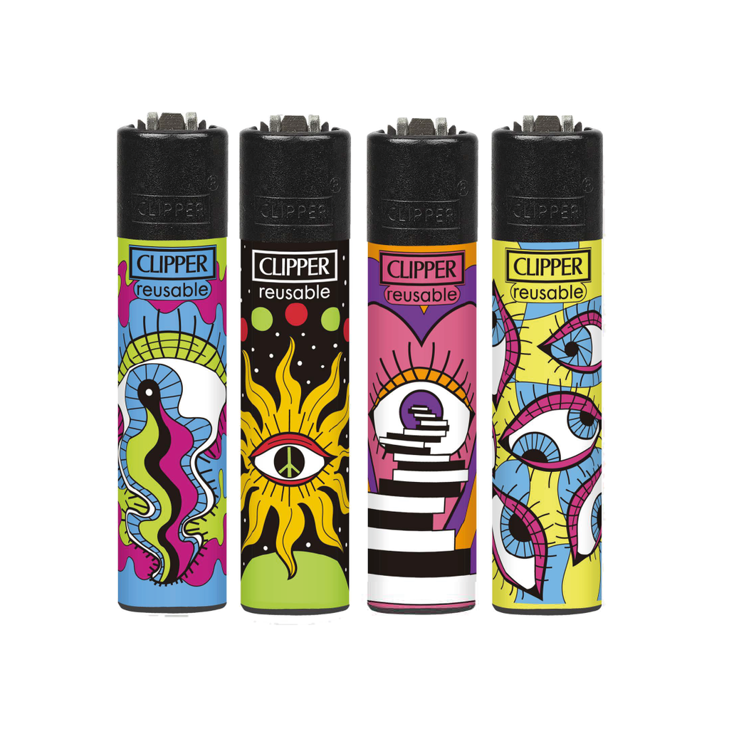 [CLCOL25] Encendedores CLIPPER - Colección Hippie Vision - Display 48x