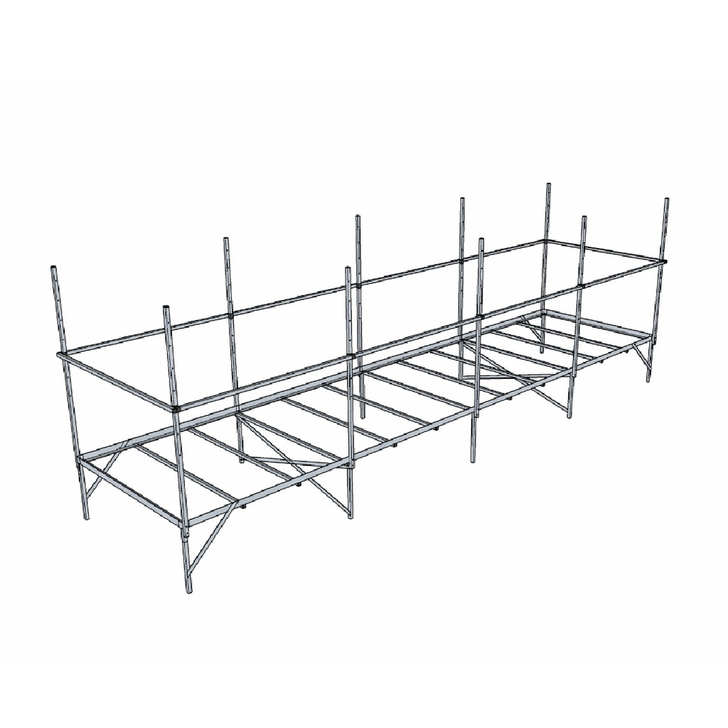 [CMD-SFJ03SR-106] Soporte para Bandeja de Cultivo (Fijo, 3 Metros, Sin Soporte de Red, 106 cm)