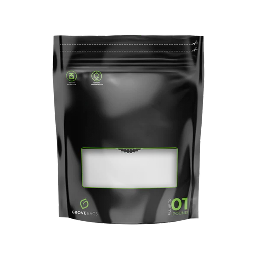 [GBBV454] Grove Bags Bolsa con Ventana TerpLoc - 454 gr (1 lb) - 1 Un.