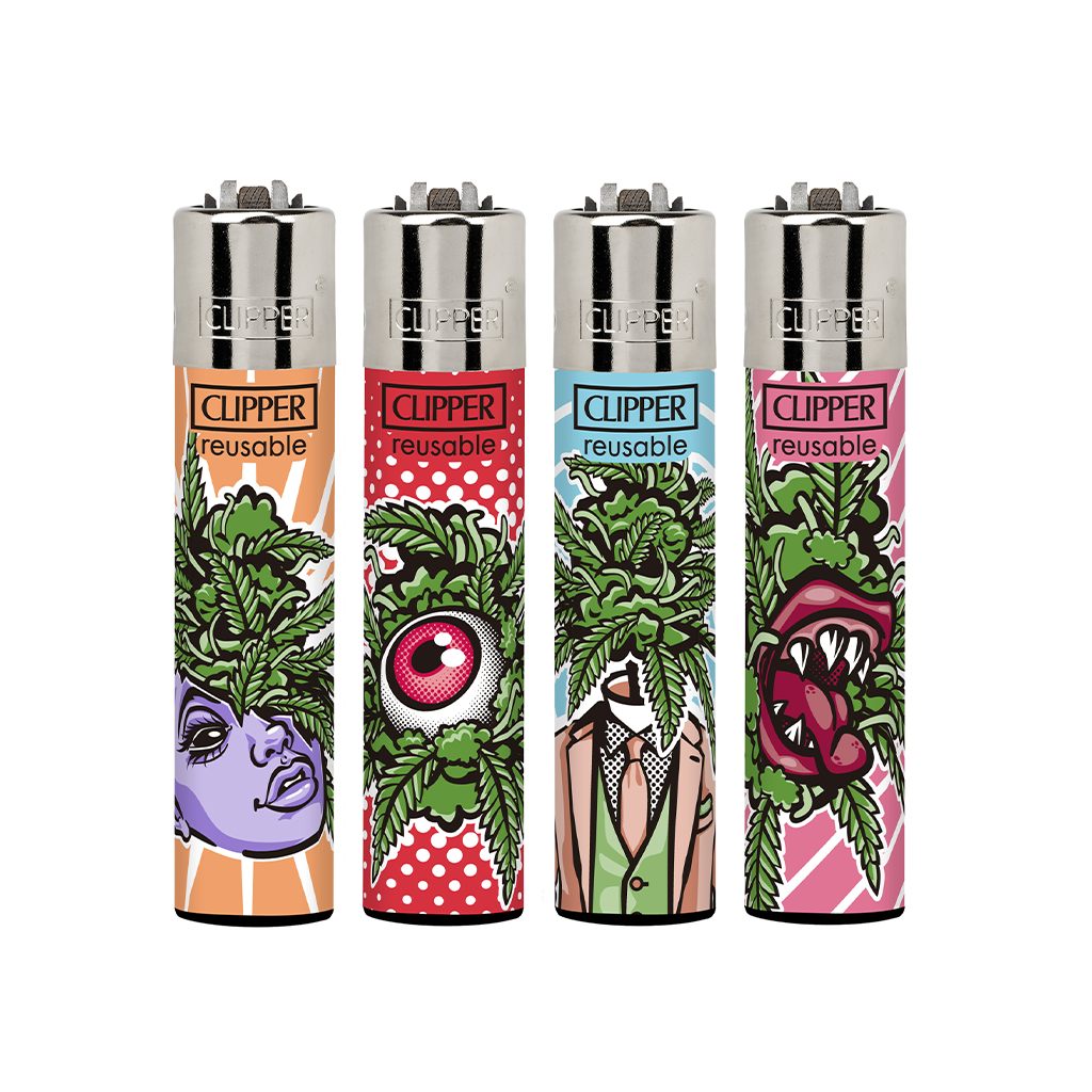 Encendedores CLIPPER - Colección Out of Weed - Display 24x