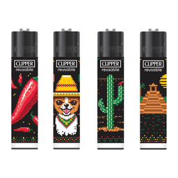 [CLCOL35] Encendedores CLIPPER - Colección Mex Pixels - Display 24x